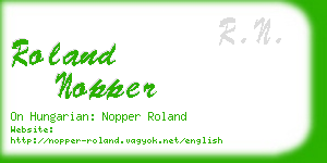 roland nopper business card